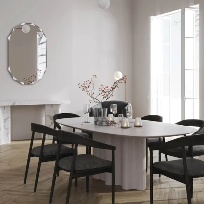 Incado Diamond Spejl H 90 x B 60 cm - Spejlglas/MDF - Sølvfarvet