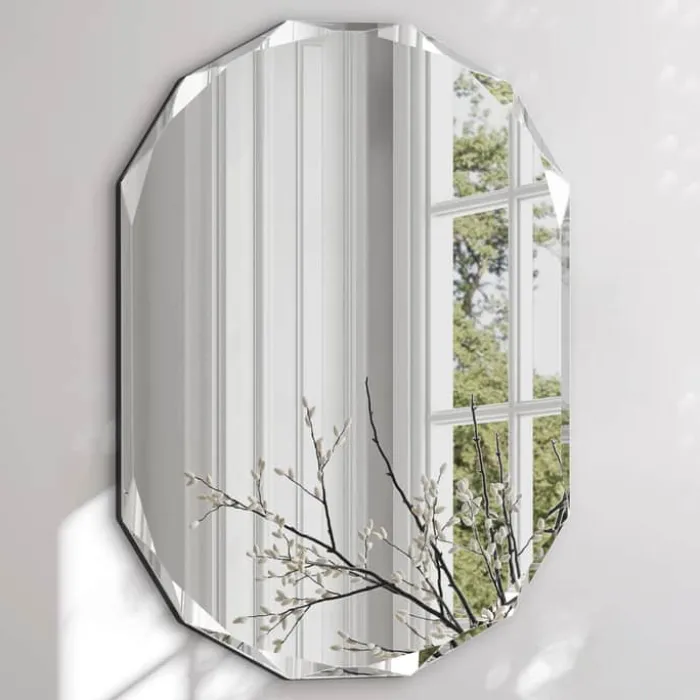 Incado Diamond Spejl H 90 x B 60 cm - Spejlglas/MDF - Sølvfarvet
