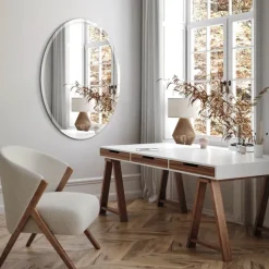 Incado Nova Spejl H 90 x B 60 cm - Spejlglas/MDF - Sølvfarvet