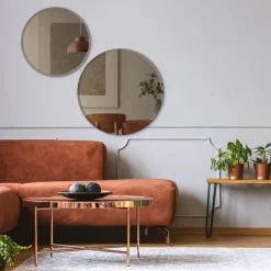 Incado Rundt Spejl Ø 60 cm - Spejlglas/MDF - Dark bronze
