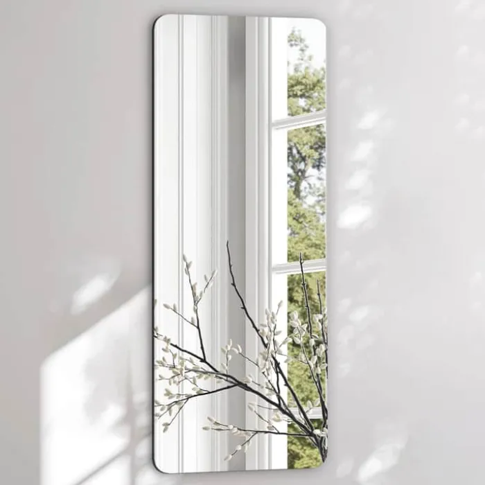 Incado Sleek Spejl H 120 x B 40 cm - Spejlglas/MDF - Sølvfarvet