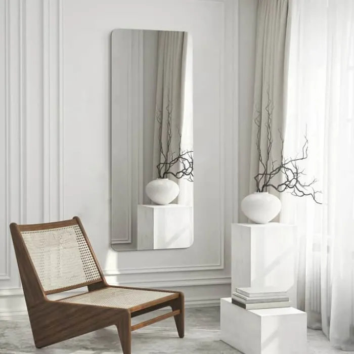 Incado Sleek Spejl H 120 x B 40 cm - Spejlglas/MDF - Sølvfarvet