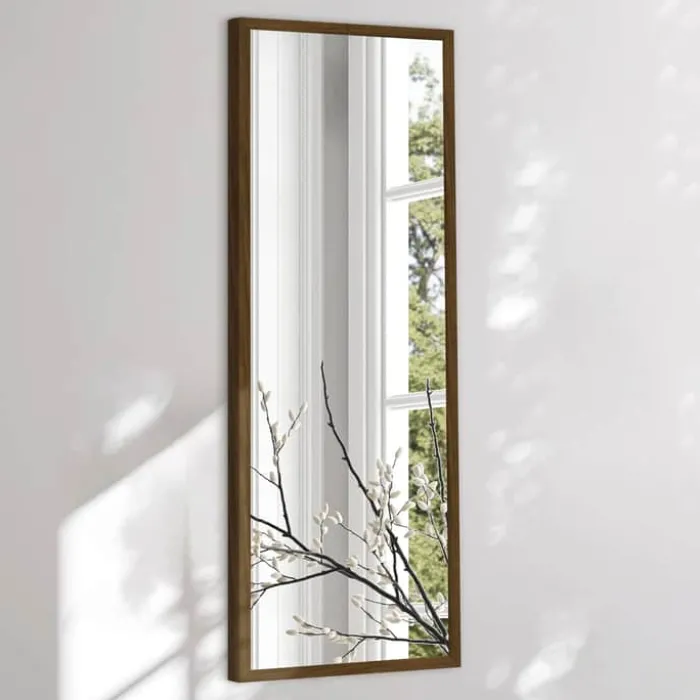 Incado Spejl H 160 x B 55 cm - Spejlglas/egetræ/MDF - Brun