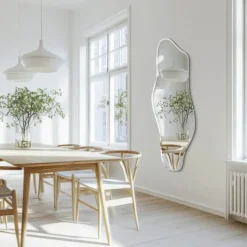 Incado Wave Spejl H 160 x B 80 cm - Spejlglas - Sølvfarvet