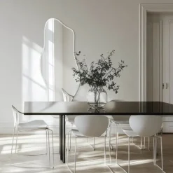Incado Wave Spejl H 160 x B 80 cm - Spejlglas - Sølvfarvet