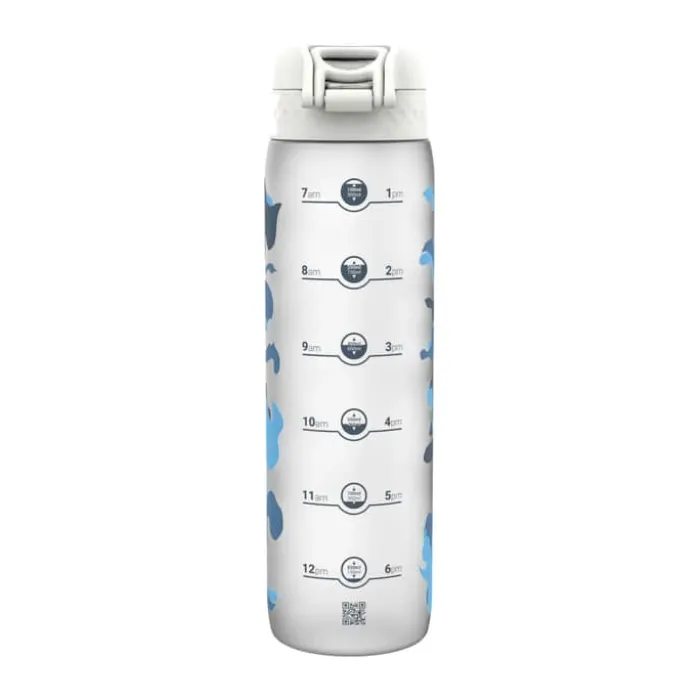 Ion8 Motivational Drikkeflaske 1 liter - PP-plast/silikone - Camouflage
