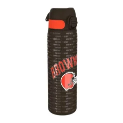 Ion8 NFL Drikkeflaske - Cleveland Browns 0,6 liter - Rustfrit stål/pp-plast - Sort