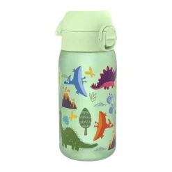 Ion8 Recyclon Drikkeflaske - Dinosaurs 0,35 liter - PP-plast/silikone - Grøn