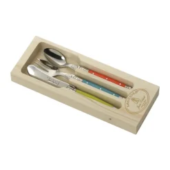 Jean Dubost Børnebestik - 3 dele L 20 cm - Rustfrit stål - Multifarvet