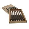Jean Dubost Kniv - 6 stk. L 28,7 cm - Rustfrit stål - Sort
