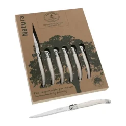 Jean Dubost Kniv - 6 stk. L 28,7 cm - Rustfrit stål - Hvid