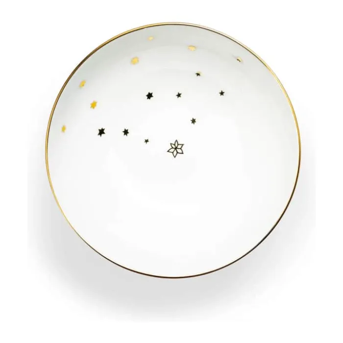 Jette Frölich Design Design Funklende Stjerne Dyb Tallerken Ø 15 cm - Porcelæn - Hvid