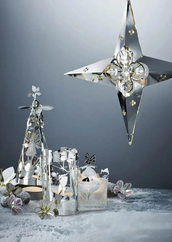 Jette Frölich Design LED Stjerne H 26 x B 23 cm - Metal/plastik - Sølvfarvet