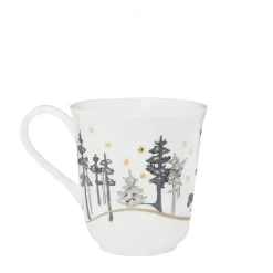 Jette Frölich Design Vinterstjerner Krus H 10 cm - Porcelæn - Hvid