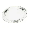 Jette Frölich Design Vinterstjerner Serveringsfad L 42 x B 29 cm - Benporcelæn - Grøn/guld