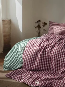 Juna Bæk&Bølge Sengetøj B 140 x L 220 cm -Økologisk bomuld - Blomme