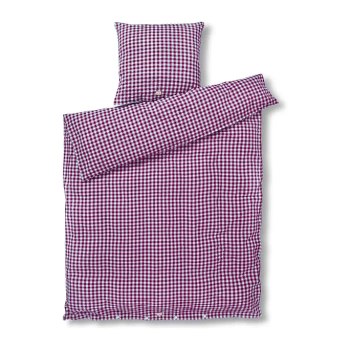Juna Bæk&Bølge Sengetøj B 140 x L 200 cm - Økologisk bomuld - Fuchsia/mint