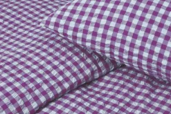 Juna Bæk&Bølge Sengetøj B 140 x L 200 cm - Økologisk bomuld - Fuchsia/mint