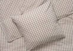 Juna Bæk&Bølge Sengetøj B 140 x L 220 cm - Økologisk bomuld - Grå/birk