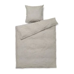 Juna Bæk&Bølge Sengetøj B 140 x L 220 cm - Økologisk bomuld - Grå/birk
