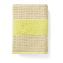 Juna Check Håndklæde B 50 x L 100 cm - Bomuld - Gul/pink