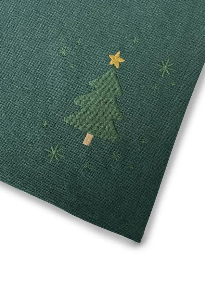 Juna Christmas Fable Viskestykke B 50 x L 70 cm - Bomuld/polyester - Grøn