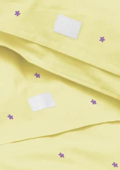 Juna Daisy Baby Sengetøj B 70 x L 100 cm - Økologisk bomuld - Gul