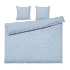 Juna Daisy Sengetøj B 200 x L 220 cm - Økologisk bomuld - Blå