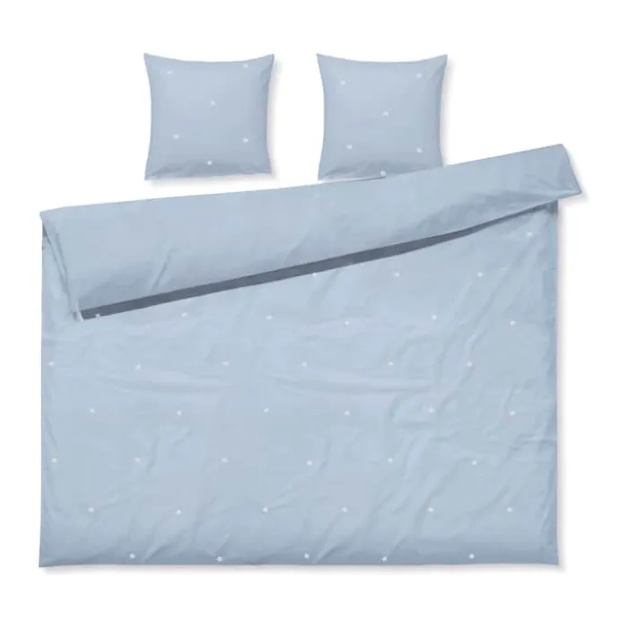 Juna Daisy Sengetøj B 200 x L 220 cm - Økologisk bomuld - Blå