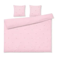 Juna Daisy Sengetøj B 200 x L 220 cm - Økologisk bomuld - Pink/rød
