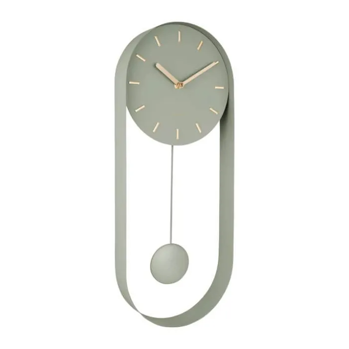 Karlsson Charm Pendulum Vægur H 50 cm - Metal - Grøn