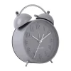 Karlsson Iconic Vækkeur H 16,5 cm - Metal - Grå