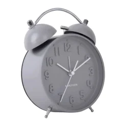 Karlsson Iconic Vækkeur H 16,5 cm - Metal - Grå