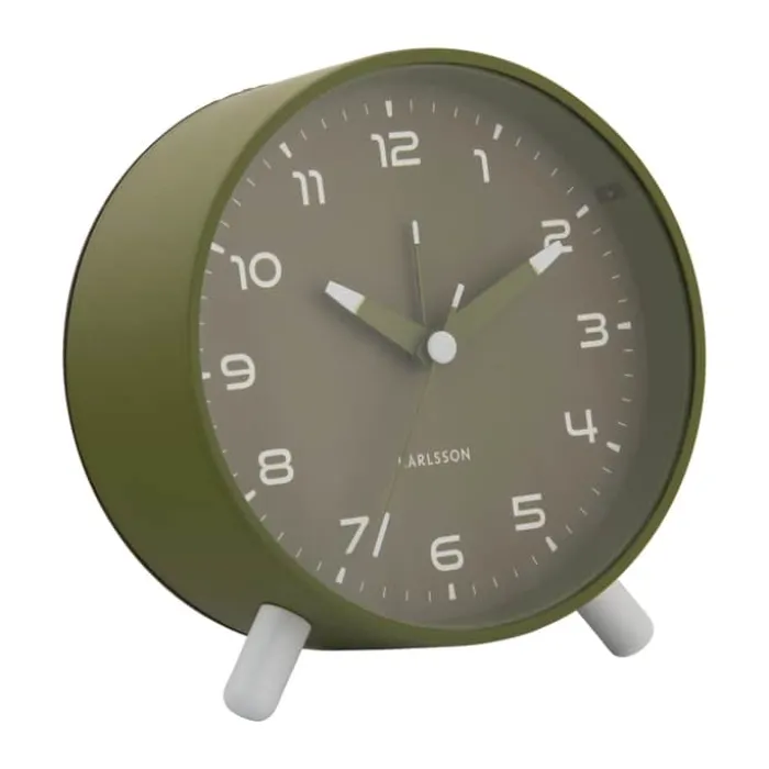 Karlsson Orgullo Vækkeur Ø 11 cm - Metal - Grøn