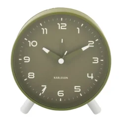 Karlsson Orgullo Vækkeur Ø 11 cm - Metal - Grøn