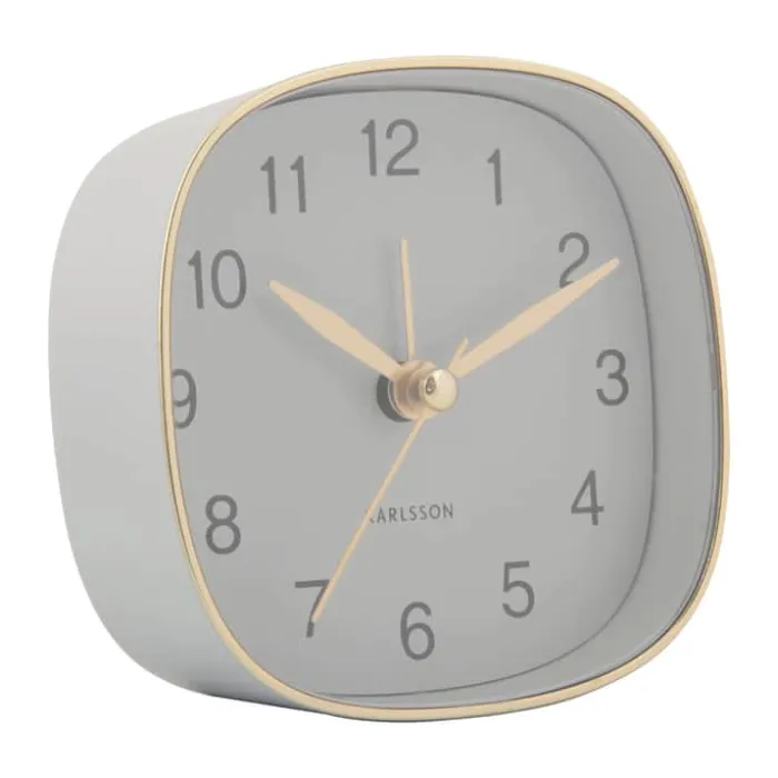 Karlsson Travel Vækkeur H 8,5 x B 8,5 cm - Polystyren - Mouse grey