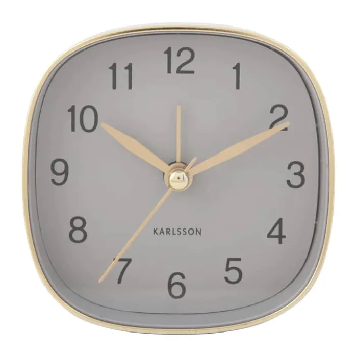 Karlsson Travel Vækkeur H 8,5 x B 8,5 cm - Polystyren - Mouse grey