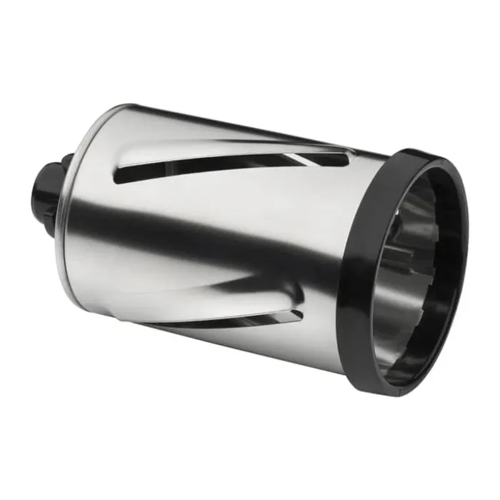 Küchenprofi Grøntsagskværn H 30 x B 14 x L 14 cm - Rustfrit stål/plastik - Inkl. 3 rive tromler og 1 støder