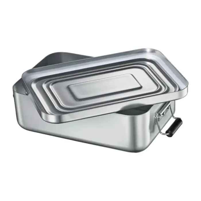 Küchenprofi Madkasse H 7 x B 15 x L 23 cm - Aluminium/silikone - Sølvfarvet