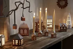Kähler Gingerbread Lyshus - mellem H 15 cm - Lertøj - Brun