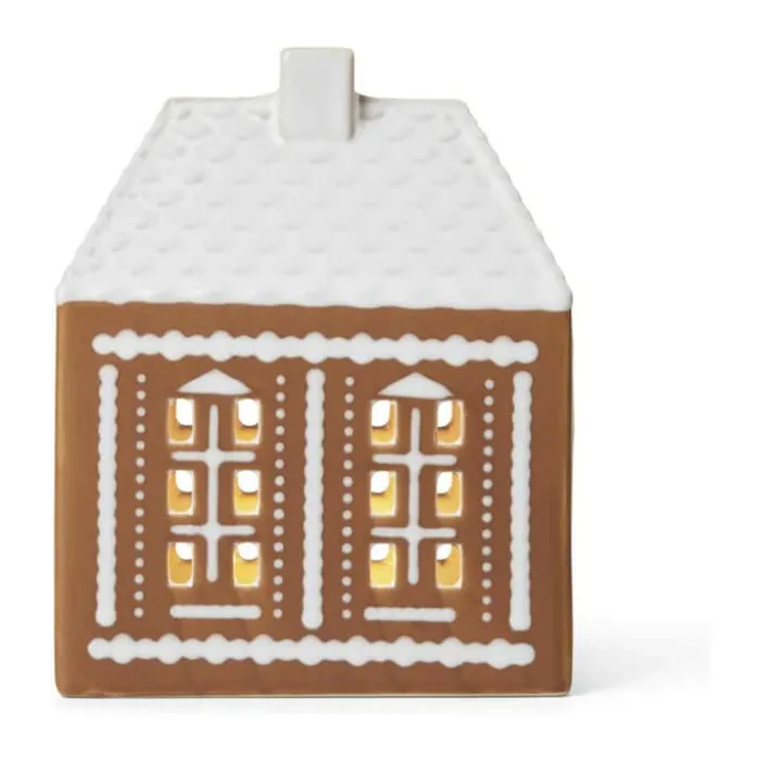 Kähler Gingerbread Lyshus - mellem H 15 cm - Lertøj - Brun