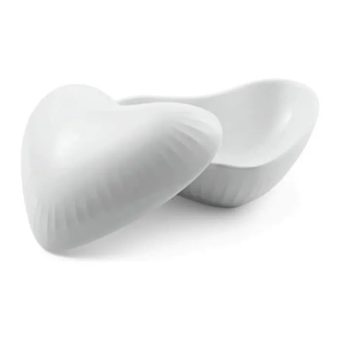 Kähler Hammershøi Bonbonniere - Hjerte B 13,5 cm - Porcelæn - Hvid