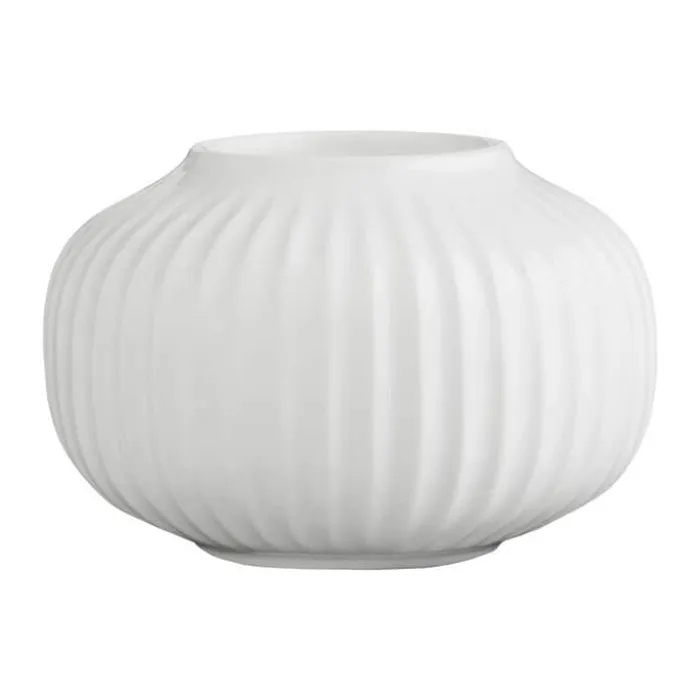 Kähler Hammershøi Fyrfadsstage H 6,5 cm - Porcelæn - Hvid