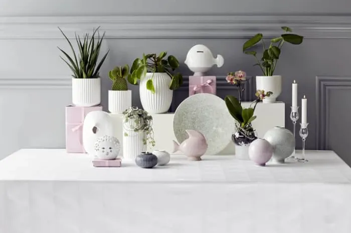 Kähler Hammershøi Fyrfadsstage H 6,5 cm - Porcelæn - Hvid