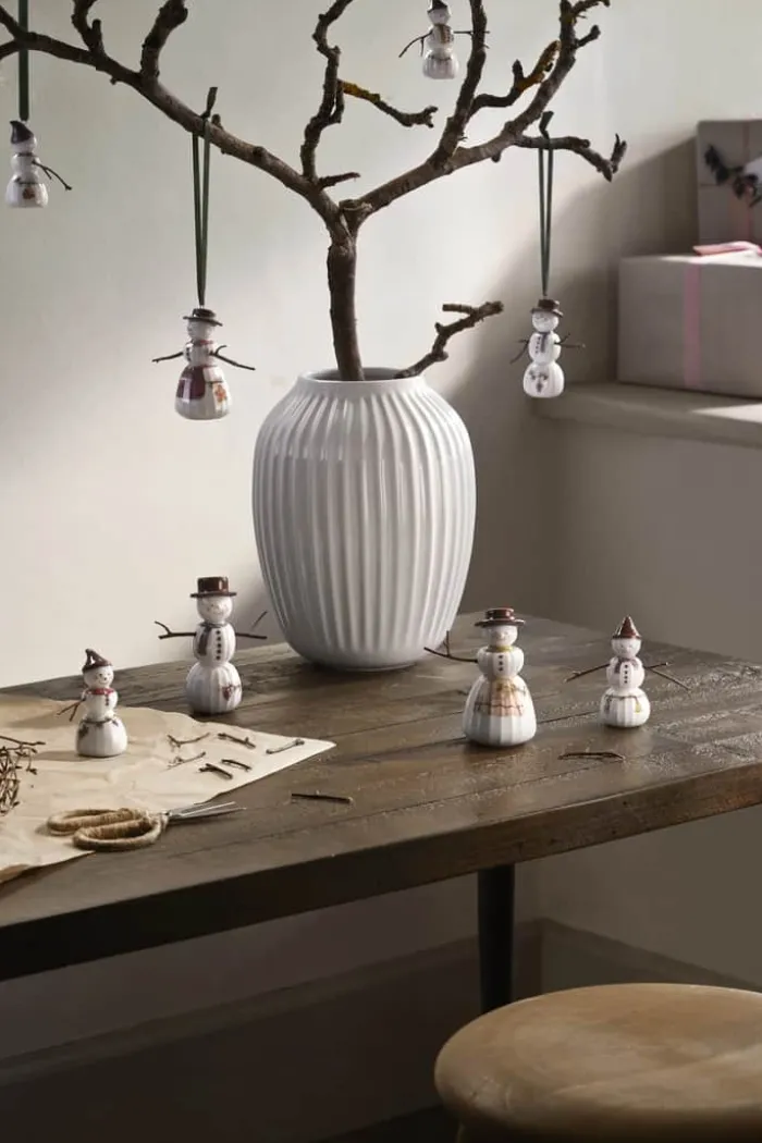 Kähler Hammershøi hængende Snepige H 6,5 cm - Porcelæn - Hvid