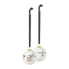Kähler Hammershøi Jul Julekugle 2024 - 2 stk Ø 4 cm - Porcelæn - Hvid