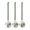 Kähler Hammershøi Jul Kugle - 3 stk. Ø 6 cm - Porcelæn - Hvid