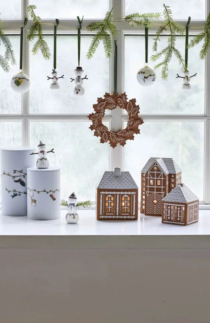 Kähler Hammershøi Jul Opbevaringsdåse - 2 stk. Ø 10/11 cm - Metal - Hvid