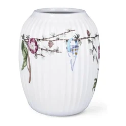 Kähler Hammershøi Jul Vase H 21 cm - Porcelæn - Hvid