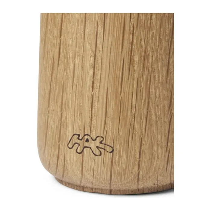 Kähler Hammershøi Kværnsæt - 2 stk. H 16 cm - Porcelæn/egetræ - Hvid